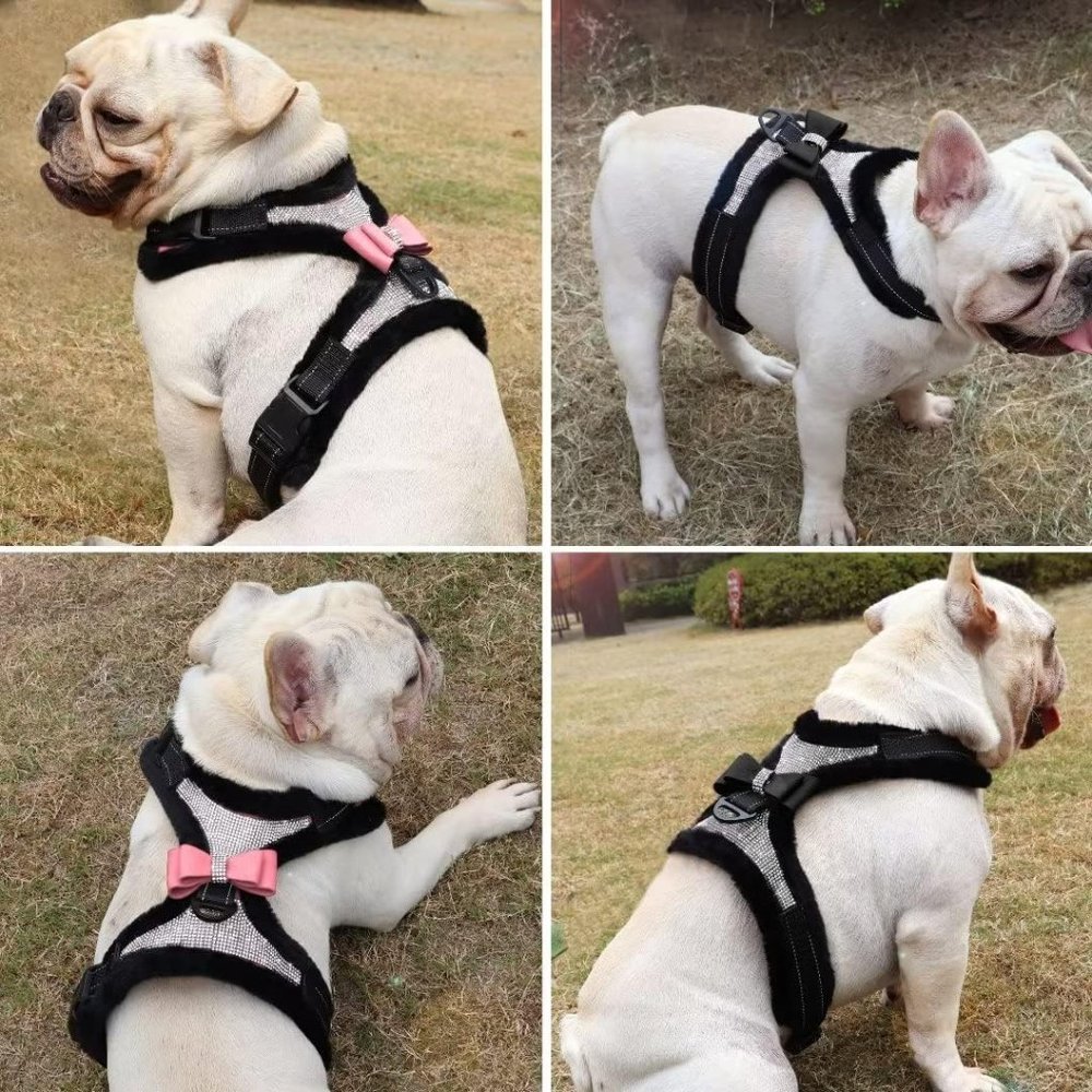NEW Sparkling Bling Swarovski Crystal Rhinestone Pet Dog Fleece Harness … - Picture 12 of 13